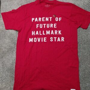 NWT Hallmark "Parent of Future Hallmark Movie Star" Red Graphic Tee Shirt Size M